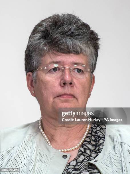 Panel member Alyson Leslie during a press conference after the publication of the final report of the Independent Jersey Care Inquiry into historical...