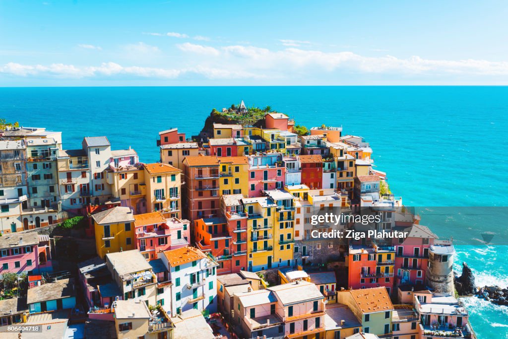 Impresionante pueblo de Cinque Terre, Manarola, Italia