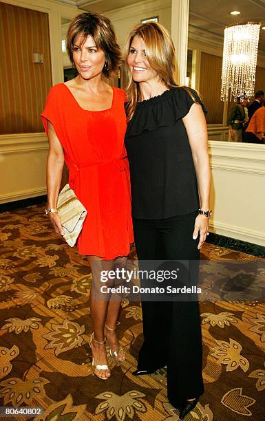 Actresses Lisa Rinna and Lori Loughlin attend the Saks Fifth Avenue presents Oscar De La Renta Fall 2008 Collection at the Annual Colleagues Luncheon...