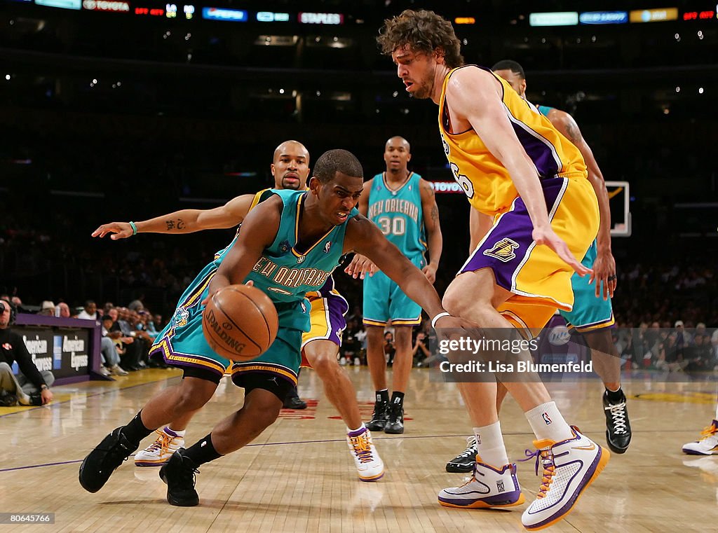 New Orleans Hornets v Los Angeles Lakers