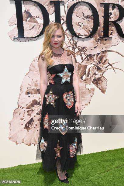 Kirsten Dunst attends the Christian Dior Haute Couture Fall/Winter 2017-2018 show as part of Haute Couture Paris Fashion Week on July 3, 2017 in...