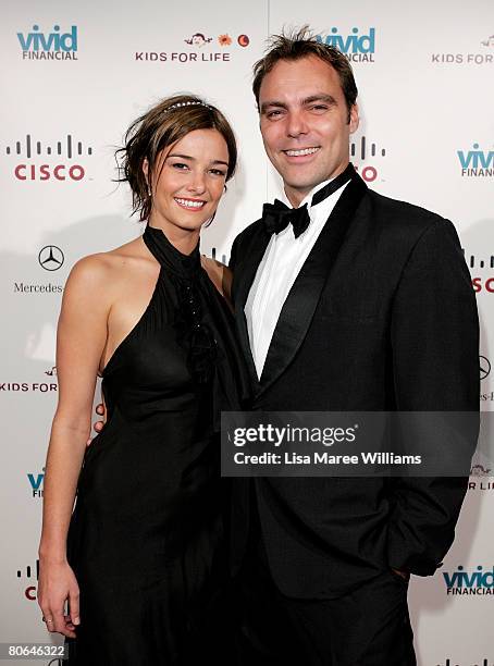 Actors Kirsty Lee Allan and Matthew Holmes attend the 2008 Kids for Life Charity Ball at the Hordern Pavillion on April 12, 2008 in Sydney, Australia.