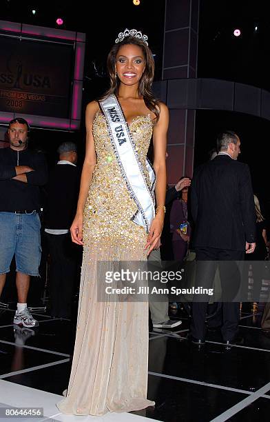 Miss Texas Crystle Stewart wins the 2008 Miss USA Competition at Planet Hollywood Resort & Casino on April 11, 2008 in Las Vegas, Nevada.