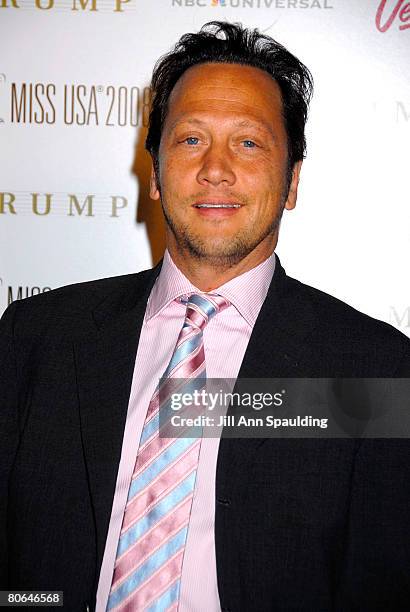 Actor Rob Schneider arrives at the 2008 Miss USA Competition at Planet Hollywood Resort & Casino on April 11, 2008 in Las Vegas, Nevada.