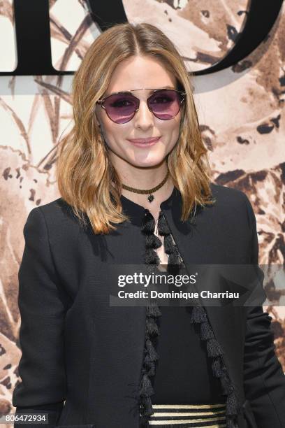 Olivia Palermo attends the Christian Dior Haute Couture Fall/Winter 2017-2018 show as part of Haute Couture Paris Fashion Week on July 3, 2017 in...