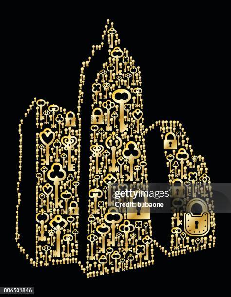341 Gold Key Background High Res Illustrations - Getty Images