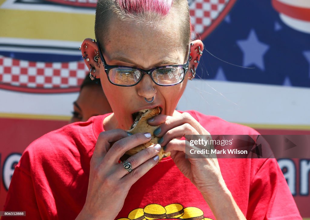 Competitive Eaters Face Off At  Independence Burger Eating Championship