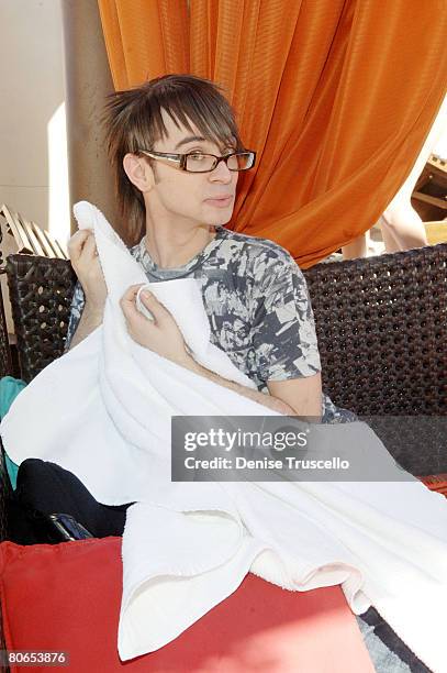 Fashion designer Christian Siriano attends the TAO Beach Grand Summer Opening 2008 at TAO Beach in The Venetian Hotel and Casino Resort on April 12,...