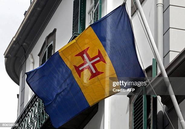 The flag of the Portuguese autonomous archipelo of Madeira floats on a building in the center of the capital Funchal, on April 9, 2008. Over the last...