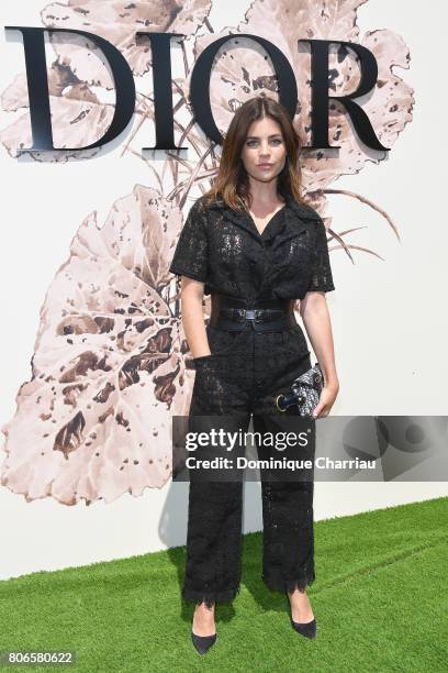 Julia Restoin attends the Christian Dior Haute Couture Fall/Winter 2017-2018 show as part of Haute Couture Paris Fashion Week on July 3, 2017 in...