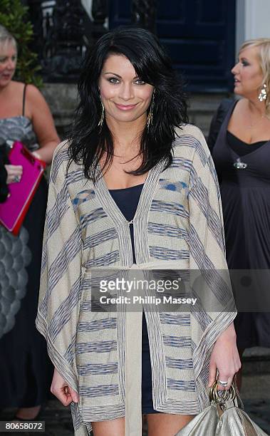 Coronation Street actress Alison King arrives at the red carpet of the TV Now Awards at the Mansion House on April 12, 2008 in Dublin, Ireland.