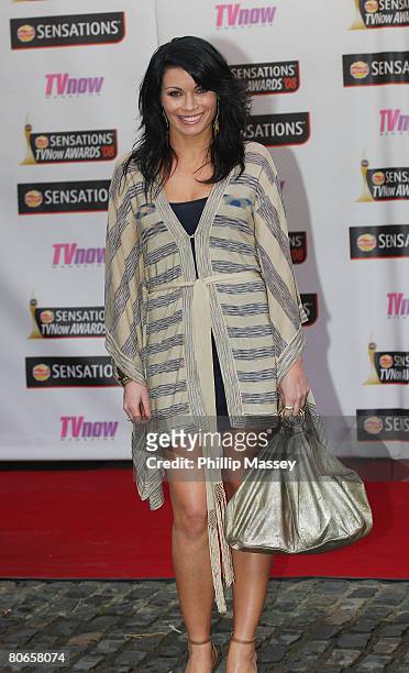 Coronation Street actress Alison King arrives at the red carpet of the TV Now Awards at the Mansion House on April 12, 2008 in Dublin, Ireland.