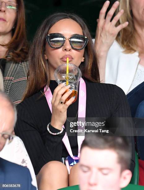 Jade Thirlwall attends day one of the Wimbledon Tennis Championships at the All England Lawn Tennis and Croquet Club on July 3, 2017 in London,...