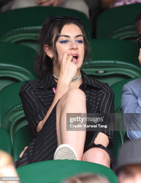 Charli XCX attends day one of the Wimbledon Tennis Championships at the All England Lawn Tennis and Croquet Club on July 3, 2017 in London, United...