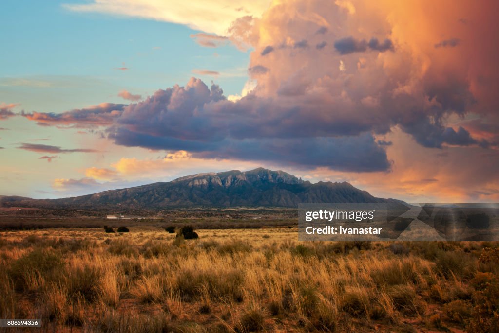 Sandia Mountains at Sunset