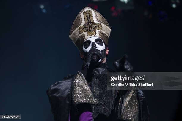Papa Emeritus III of Ghost performs at The Warfield Theater on July 2, 2017 in San Francisco, California.