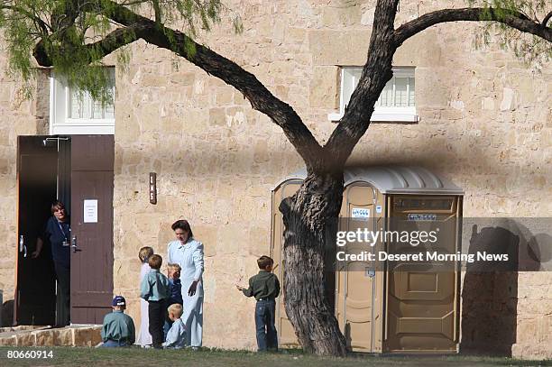 Women and children of the Fundamentalist Church of Jesus Christ of Latter Day Saints who were removed from the Yearning for Zion compound in...