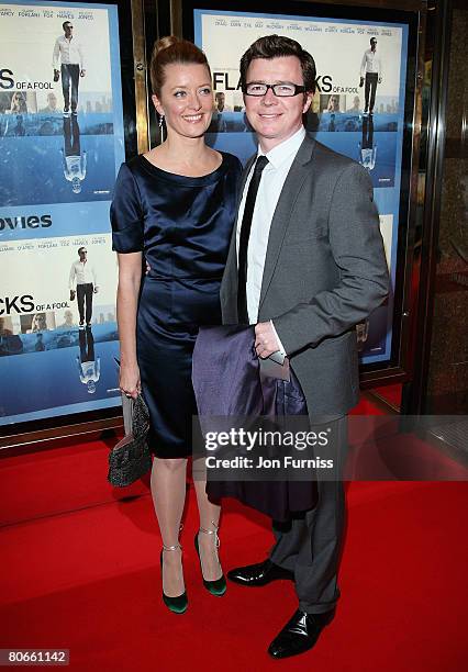 Lene Bausager and Rick Astley attend the Flashbacks Of A Fool film premiere held at the Empire Leicester Square on April 13, 2008 in London, England.