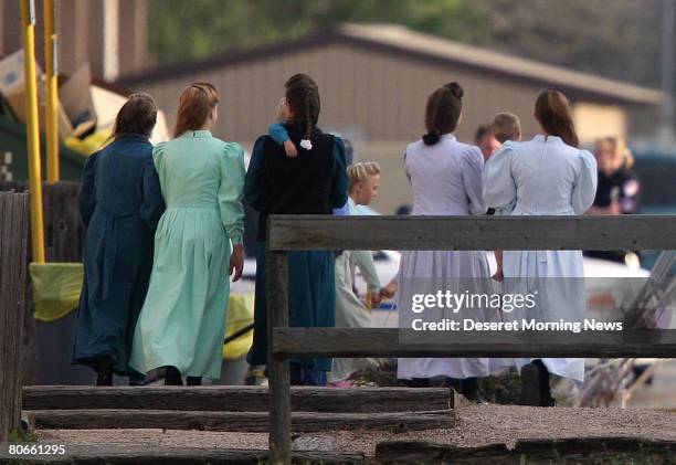 Women and children of the Fundamentalist Church of Jesus Christ of Latter Day Saints who were removed from the Yearning for Zion compound in...