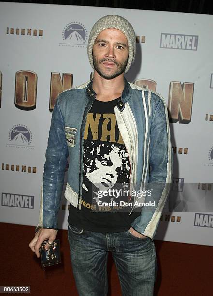 Damian Walshe-Howling attends the Australian premiere of `Iron Man' at the George Street Greater Union Cinemas on April 14, 2008 in Sydney, Australia.