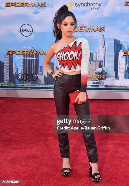 Actress Jenna Ortega arrives at the premiere of Columbia Pictures' 'Spider-Man: Homecoming' at TCL Chinese Theatre on June 28, 2017 in Hollywood,...