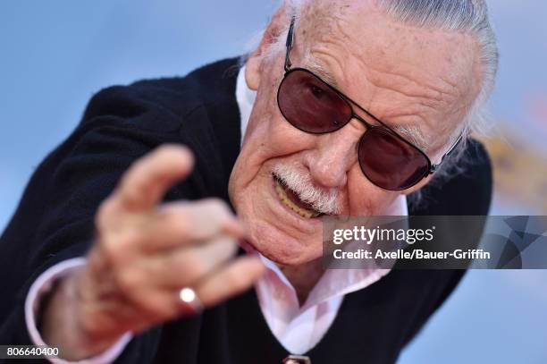 Stan Lee arrives at the premiere of Columbia Pictures' 'Spider-Man: Homecoming' at TCL Chinese Theatre on June 28, 2017 in Hollywood, California.