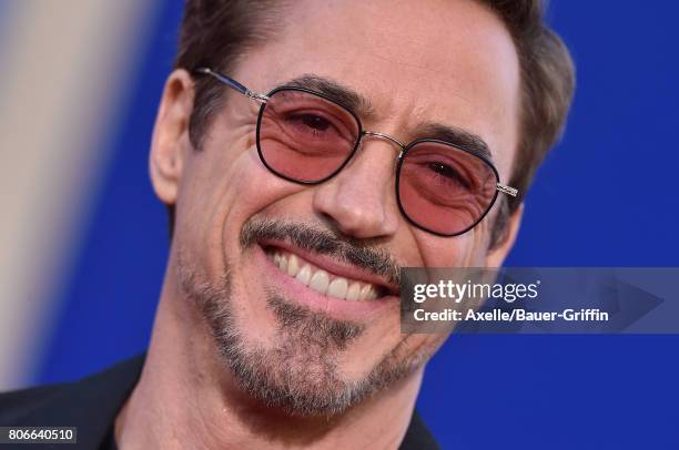 Actor Robert Downey Jr. Arrives at the premiere of Columbia Pictures' 'Spider-Man: Homecoming' at TCL Chinese Theatre on June 28, 2017 in Hollywood,...