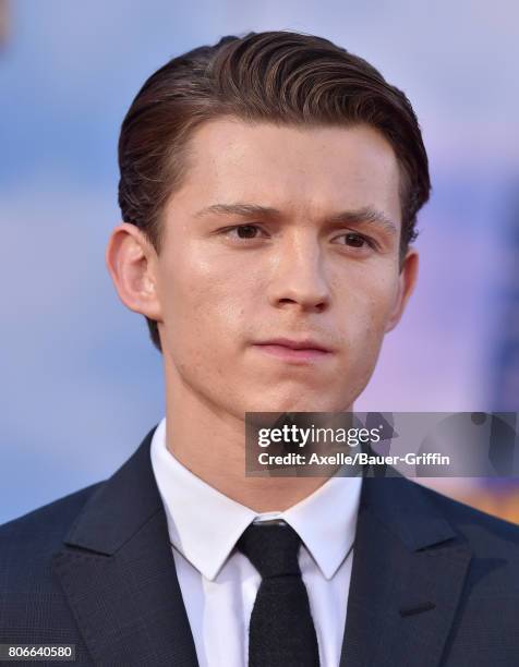 Actor Tom Holland arrives at the premiere of Columbia Pictures' 'Spider-Man: Homecoming' at TCL Chinese Theatre on June 28, 2017 in Hollywood,...