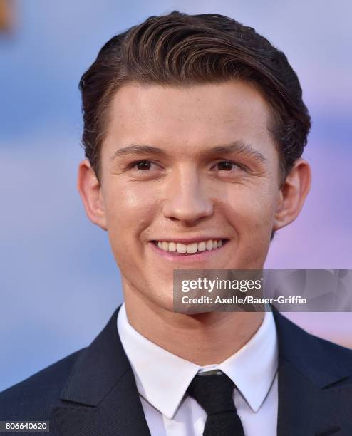 Actor Tom Holland arrives at the premiere of Columbia Pictures' 'Spider-Man: Homecoming' at TCL Chinese Theatre on June 28, 2017 in Hollywood,...