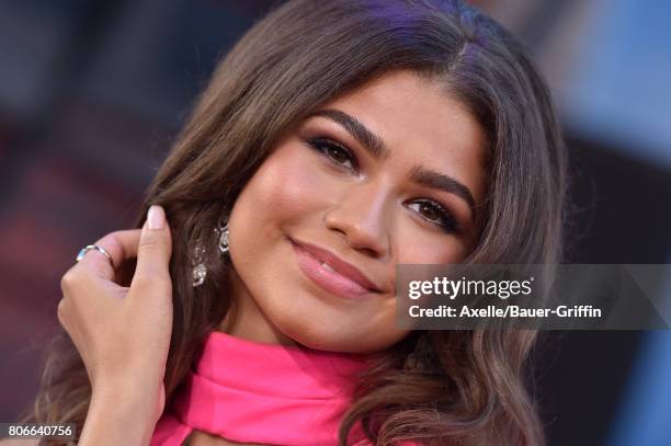 Actress/singer Zendaya arrives at the premiere of Columbia Pictures' 'Spider-Man: Homecoming' at TCL Chinese Theatre on June 28, 2017 in Hollywood,...