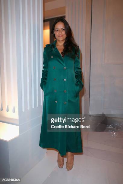 Michelle Rodriguez attends the Ralph & Russo Haute Couture Fall/Winter 2017-2018 show as part of Haute Couture Paris Fashion Week on July 3, 2017 in...