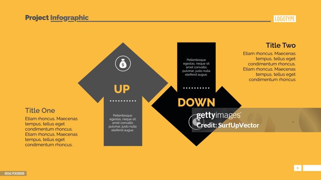 Up And Down Arrow Diagram Slide Template High-Res Vector Graphic ...
