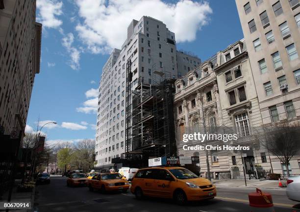 East 72nd Street between Fifth Avenue and Madison Avenue is seen April 14, 2008 in the Upper East Side of New York. Pope Benedict is scheduled to...