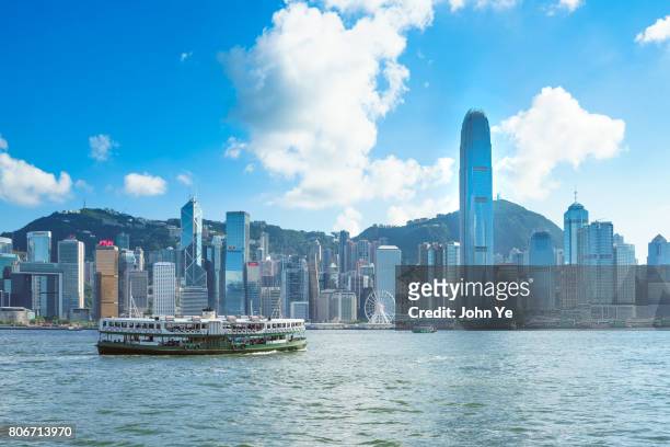 victoria harbour - tsim sha tsui stock pictures, royalty-free photos & images