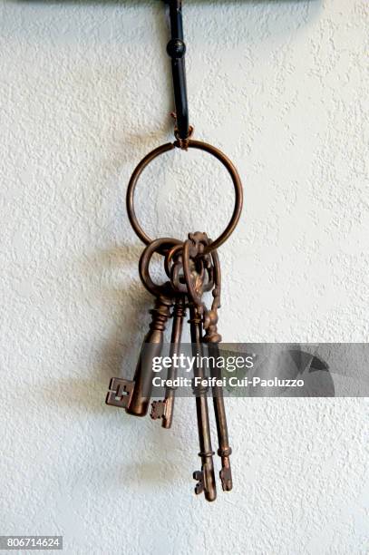 keys hanging on the wall at pierre, south dakota state, usa - ornate key stock pictures, royalty-free photos & images