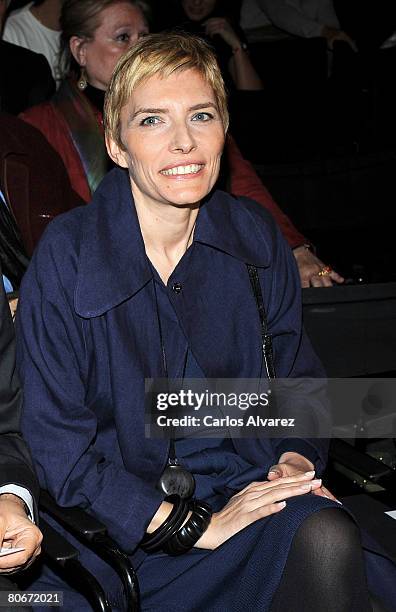 Sonsoles Espinosa, wife of Spanish Prime Minister Jose Luis Rodriguez Zapatero attends Rafael Azcona Homage at Circulo de Bellas Artes on April 14,...