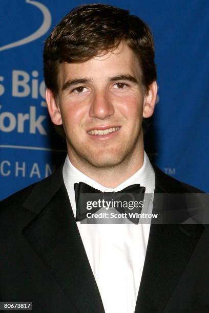 New York Giants Quarterback Eli Manning attends The 29th Annual Big Brothers Big Sisters Sidewalks of New York Gala at the Waldorf-Astoria April 14,...