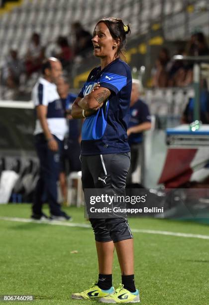 Francesca Valetto head coach of Tirrenica during the U15 Women's Final match between Longobarda and Tirrenica at Dino Manuzzi Stadium on July 1, 2017...