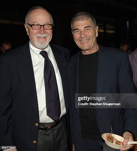 Secretary-Treasurer and FACF boardmember Gil Cates and actor Robert Forster pose during the 12th annual City of Lights, City of Angels French Film...