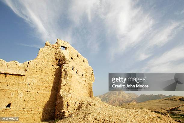 An ancient wall, on October 12, 2006 at Balkh, Afghanistan. The French Archaeological Delegation to Afghanistan , is excavating in the area,...