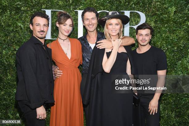 Nicolas Ouchenir, Louise Bourgoin, Simon Buret, Eva Herzigova and Hugo Matha attend 'Christian Dior, couturier du reve' Exhibition Launch celebrating...