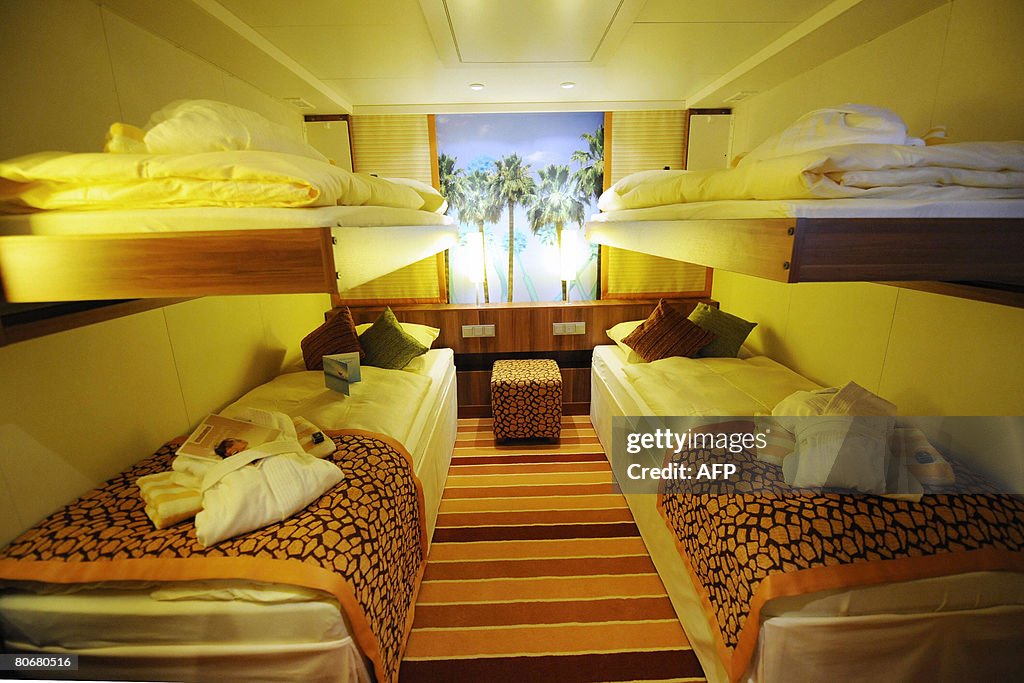 Inside view shows one of the cabins of t