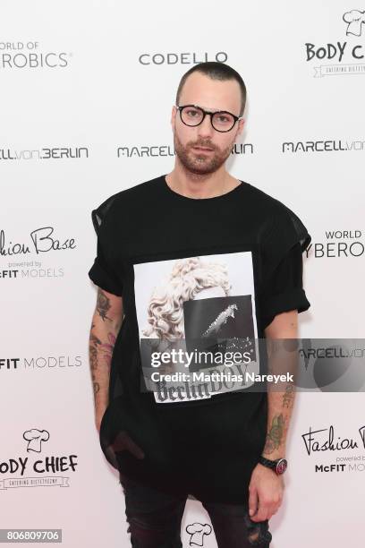 Designer Marcell von Berlin is seen during the Marcell von Berlin 'Genesis' collection presentation on July 3, 2017 in Berlin, Germany.