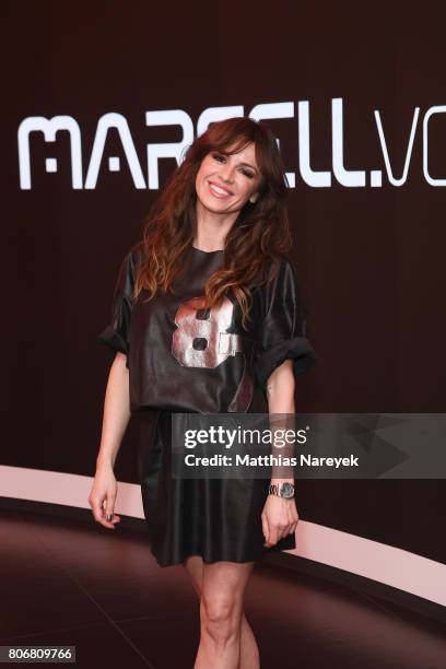 Natalia Avelon is seen during the Marcell von Berlin 'Genesis' collection presentation on July 3, 2017 in Berlin, Germany.