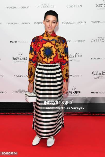 Alina Sueggler is seen during the Marcell von Berlin 'Genesis' collection presentation on July 3, 2017 in Berlin, Germany.