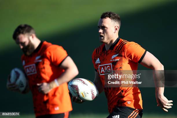 Israel Dagg of the All Blacks during a New Zealand All Blacks training session at Trusts Stadium on July 4, 2017 in Auckland, New Zealand.