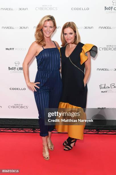 Stephanie Rahn and Anja Tillack during the Marcell Von Berlin 'Genesis' collection presentation on July 3, 2017 in Berlin, Germany.