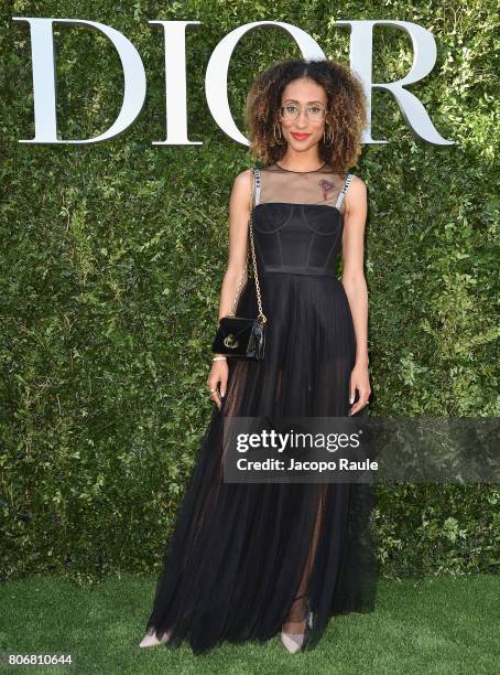 Elaine Welteroth attends 'Christian Dior, couturier du reve' Exhibition Launch celebrating 70 years of creation at Musee Des Arts Decoratifs on July...