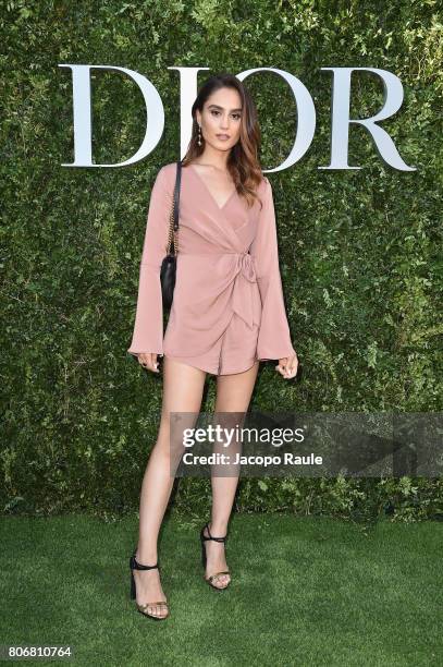 Guest attends 'Christian Dior, couturier du reve' Exhibition Launch celebrating 70 years of creation at Musee Des Arts Decoratifs on July 3, 2017 in...