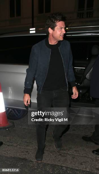 Jason Bateman arriving at Claridges hotel on July 3, 2017 in London, England.